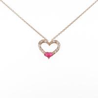 スタージュエリー ハート ルビーネックレス