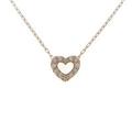 K18PG ハート ダイヤモンドネックレス