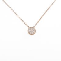 K18PG ソリティア ダイヤモンドネックレス