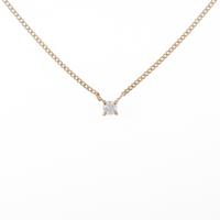 K18YG ソリティア ダイヤモンドネックレス