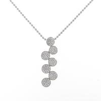 750WG パヴェ ダイヤモンドネックレス