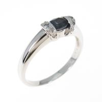 K18WG グリーンガーネットリング