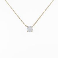 K18YG ソリティア ダイヤモンドネックレス