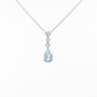 K10WG アクアマリンネックレス