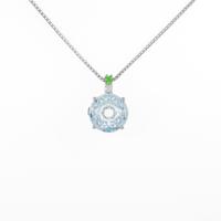 K18WG アクアマリンネックレス