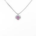 K18WG ハート ピンクサファイヤネックレス