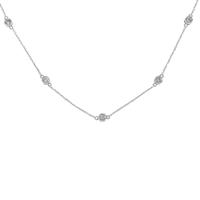 K18WG ダイヤモンドネックレス