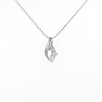 PT スリーストーン ダイヤモンドネックレス