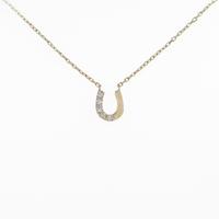 アガット ホースシュー ダイヤモンドネックレス