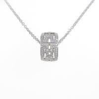 ブルガリ パレンテシオープンワーク フルダイヤ ネックレス