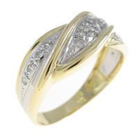 K18YG／PT ダイヤモンドリング