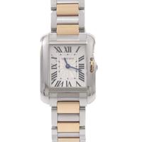 カルティエ W5310036 タンクアングレーズ PGコンビ クォーツ