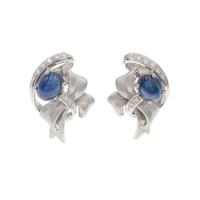 PT リボン サファイヤイヤリング