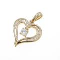 585YG ハート ダイヤモンドペンダント