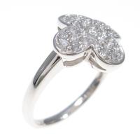 K18WG クローバー ダイヤモンドリング