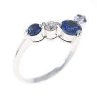 K18WG サファイヤリング