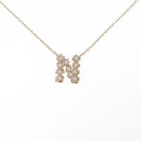 K18PG イニシャルN ダイヤモンドネックレス
