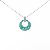 K18WG エメラルドネックレス