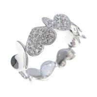 K18WG ハート ダイヤモンドリング