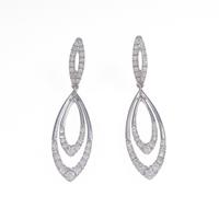 K18WG ダイヤモンドピアス