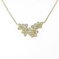K18YG フラワー ダイヤモンドネックレス