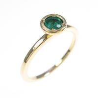 アガット エメラルド ピンキーリング