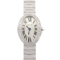 カルティエ HPI00327 ミニベニュワール WG／D・ブレスD クォーツ