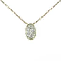 K18YG パヴェ ダイヤモンドネックレス