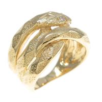 K18YG スネーク ダイヤモンドリング