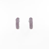 K18WG ピンクサファイヤイヤリング