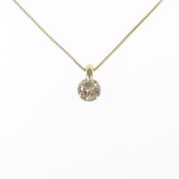 K18YG ソリティア ダイヤモンドネックレス