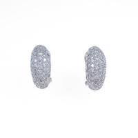 K18WG パヴェ ダイヤモンドピアス