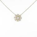 K18YG フラワー ダイヤモンドネックレス