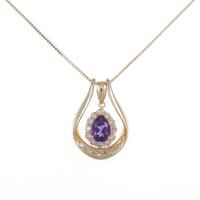 K18YG 2WAY アメジストネックレス
