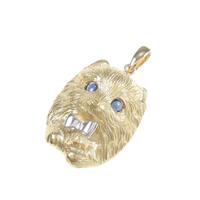 K18YG／PT ドッグ サファイヤペンダント