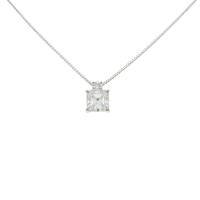 K18WG／プラチナダイヤモンドネックレス 1．086ct・H・VVS2