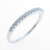 K18WG ハーフエタニティ ダイヤモンドリング