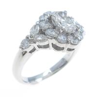 プラチナダイヤモンドリング 0．902ct・FaB・SI2・オーバルカット