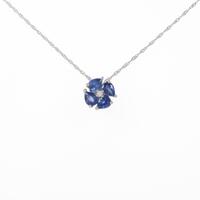 PT フラワー サファイヤネックレス