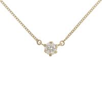 K18YG ソリティア ダイヤモンドネックレス