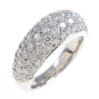 PT パヴェ ハーフエタニティ ダイヤモンドリング