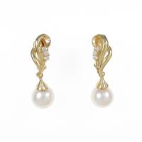 K18YG アコヤパールイヤリング