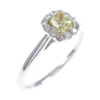 18KWG／18KYG ダイヤモンドリング 0．298ct・FY・SI2・ファンシーカット