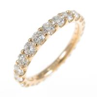 K18PG フルエタニティ ダイヤモンドリング