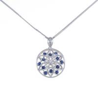 K18WG サファイヤネックレス