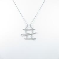 K18WG ダイヤモンドネックレス