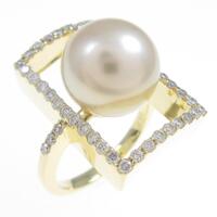 K18YG シロチョウパールリング