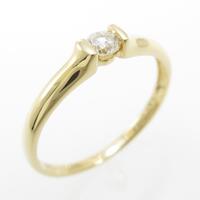 K18YG ソリティア ダイヤモンドリング