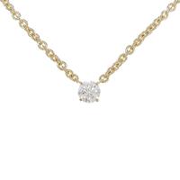 K18YG ダイヤモンドネックレス 0．313ct・G・I1・GOOD