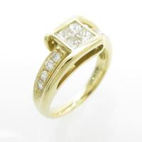 K18YG ダイヤモンドリング